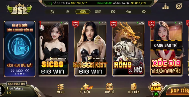 Kho Game Casino Online B52 Club Sân Chơi Đỉnh Cao Uy Tín Nhất