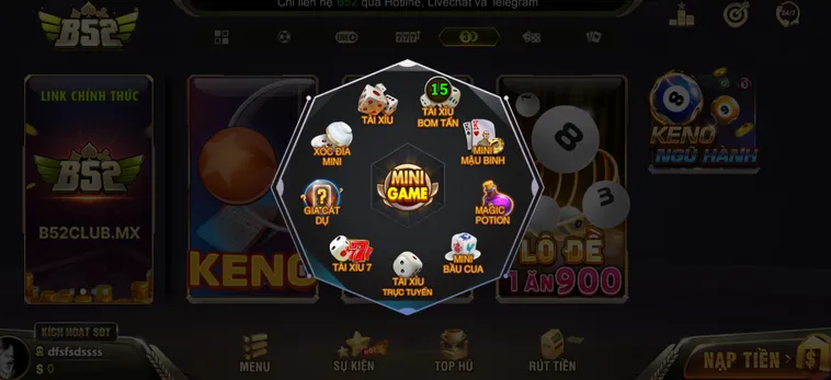 Danh Mục Trò Chơi Minigame B52 Club Đẳng Cấp Thượng Lưu Cho Game Thủ