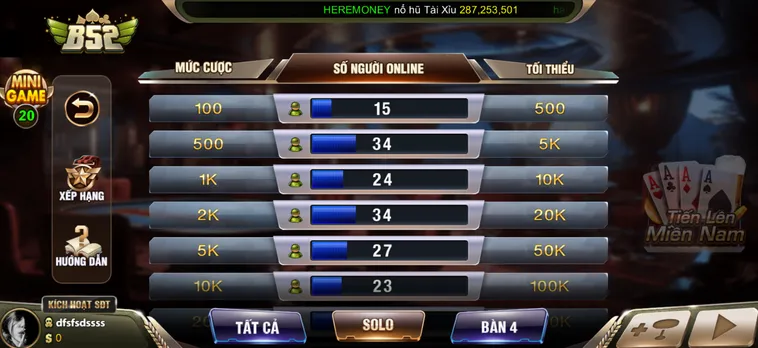 Chinh Phục Đỉnh Cao Tiến Lên Miền Nam Tại B52 Club Đẳng Cấp Thượng Lưu